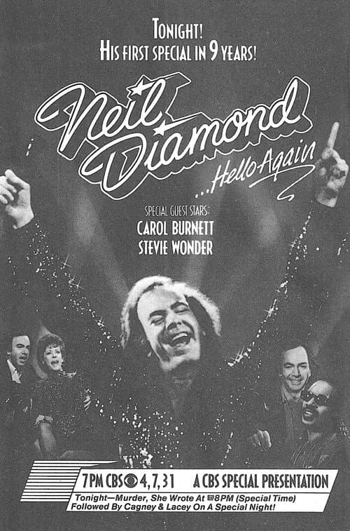 Poster for Neil Diamond... Hello Again