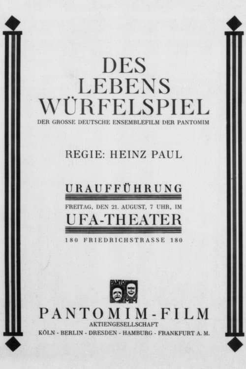 Poster for Des Lebens Würfelspiel