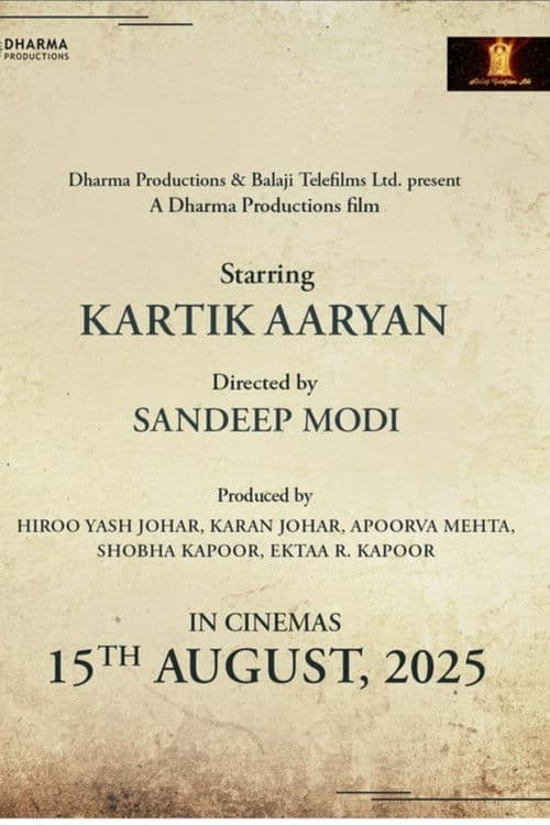 Poster for Untitled Sandeep Modi/Kartik Aaryan Project