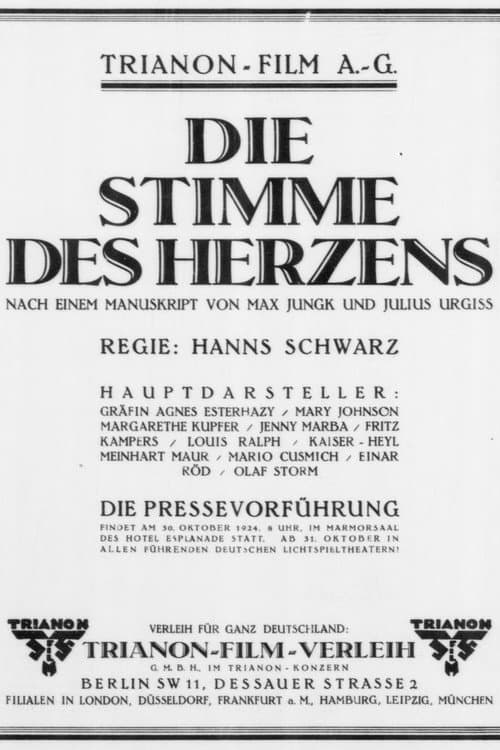 Poster for Die Stimme des Herzens