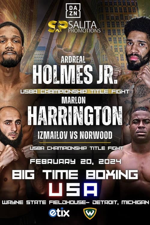 Poster for Ardreal Holmes Jr vs. Marlon Harrington