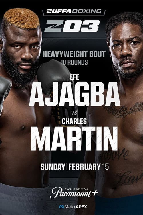 Poster for Efe Ajagba vs. Charles Martin