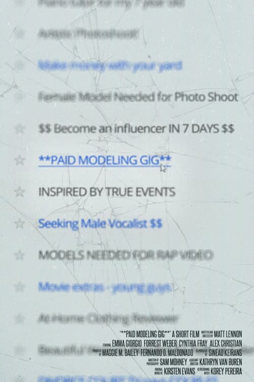 Poster for **PAID MODELING GIG**