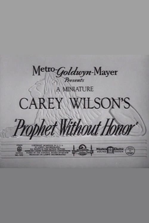 Poster for Prophet Without Honor