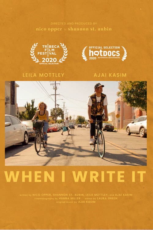 Poster for When I Write It