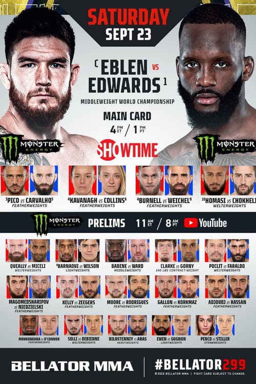 Poster for Bellator 299: Eblen vs. Edwards