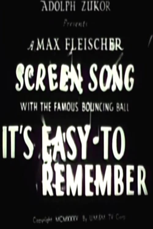 Poster for It's Easy to Remember