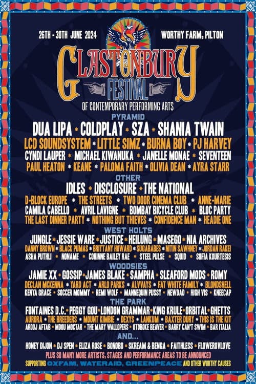 Poster for Glastonbury 2024