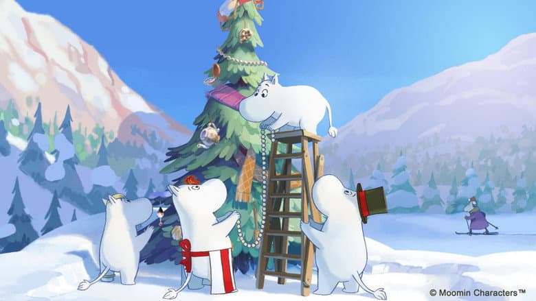 Backdrop from Christmas Comes to Moominvalley