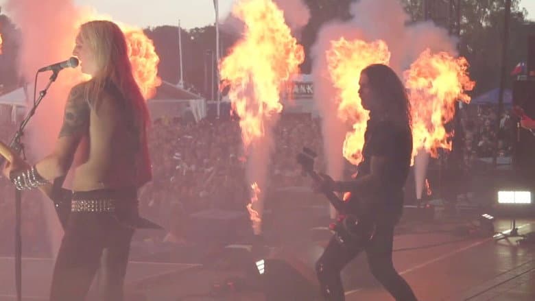 Backdrop from Hammerfall: Live! Against The World