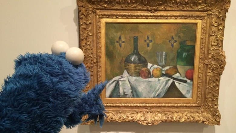 Backdrop from Don't Eat the Pictures: Sesame Street at the Metropolitan Museum of Art