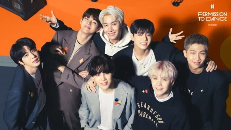 Backdrop from BTS Permission to Dance On Stage