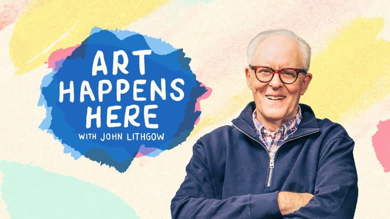 Backdrop from Art Happens Here with John Lithgow
