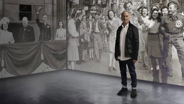 Backdrop from Tony Robinson's VE Day Minute by Minute