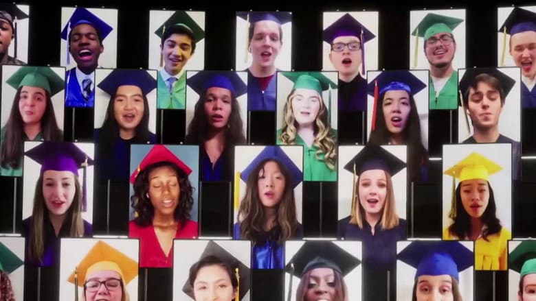 Backdrop from Graduate Together: America Honors the High School Class of 2020