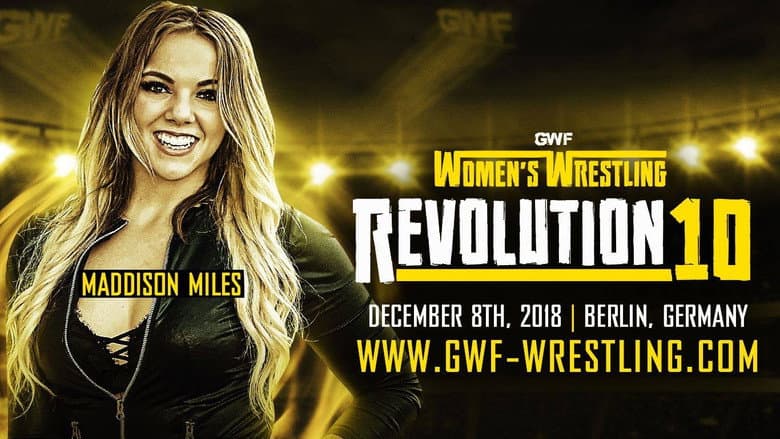 Backdrop from GWF. Women Wrestling Revolution 10