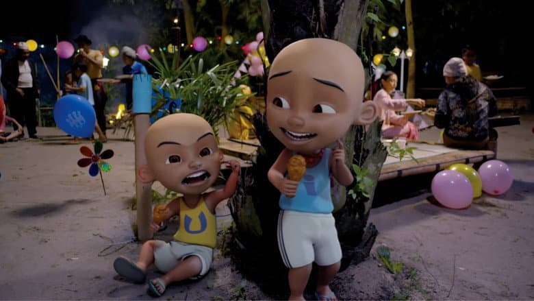 Backdrop from Upin & Ipin: Jeng Jeng Jeng!
