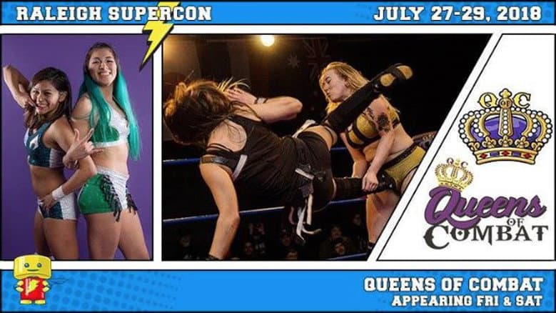 Backdrop from Queens of Combat Invade Supercon Night 1