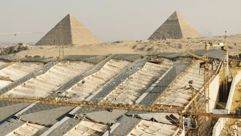 Backdrop from Le Grand Musée égyptien : Chantier pharaonique