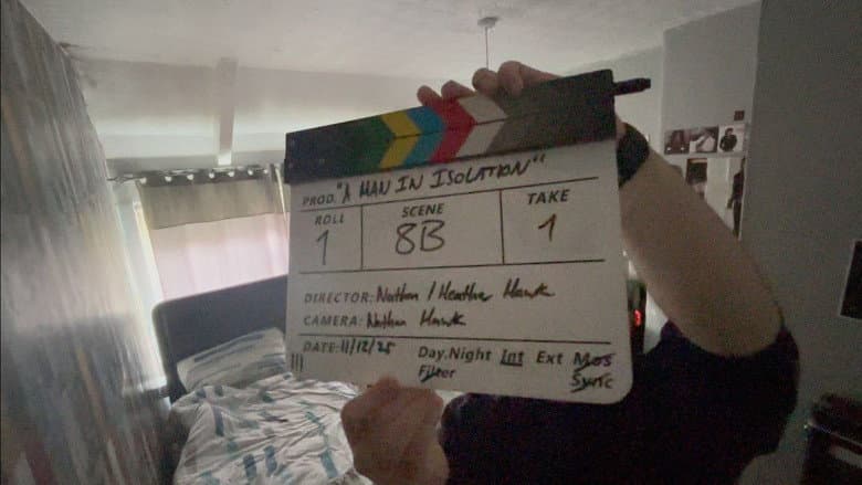 Backdrop from The Making of A Man in Isolation