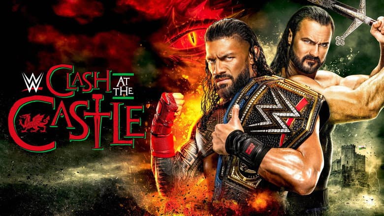 Backdrop from WWE Clash at the Castle 2022