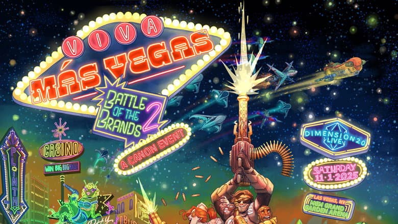 Backdrop from Dimension 20 Live: Viva Más Vegas