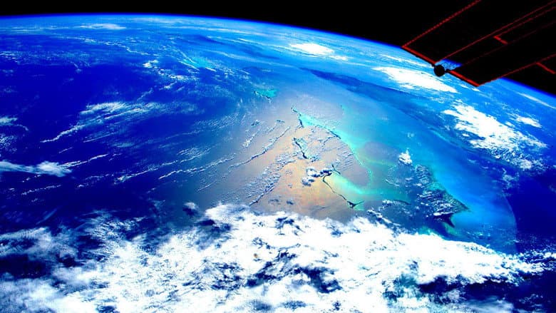 Backdrop from Man Made Planet: Earth from Space