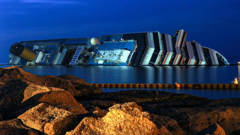 Backdrop from The Sinking of the Costa Concordia