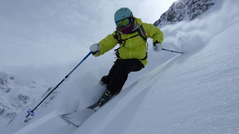 Backdrop from Warren Miller's Here, There & Everywhere