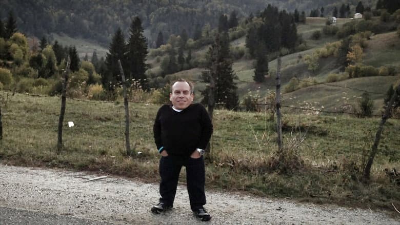 Backdrop from Warwick Davis and the Seven Dwarfs of Auschwitz