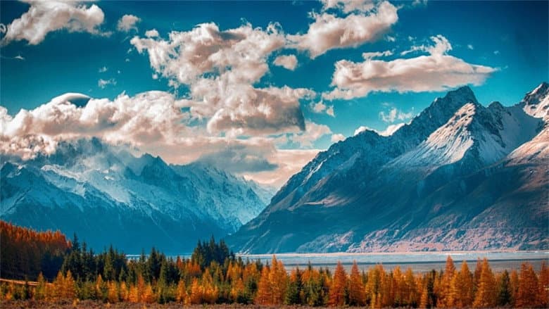 Backdrop from Majestic Mountains
