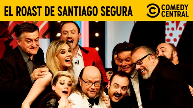 Backdrop from El Roast de Santiago Segura. Amiguetes los justos