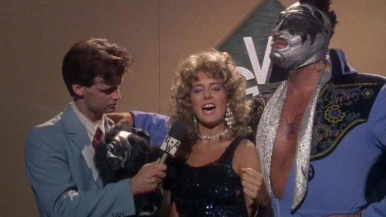 Backdrop from Grunt! The Wrestling Movie