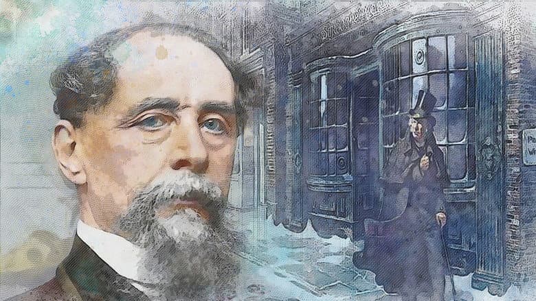 Backdrop from Charles Dickens and the Invention of Christmas
