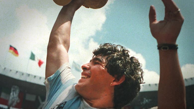 Backdrop from Maradona: The Greatest Ever