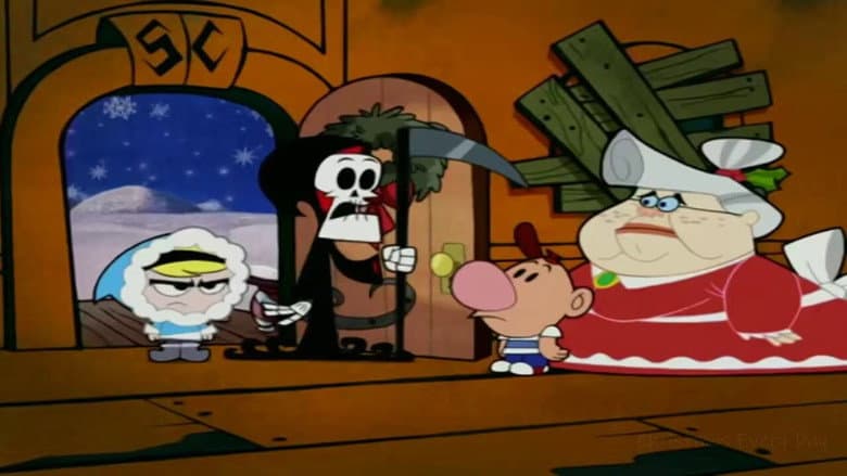 Backdrop from Billy and Mandy Save Christmas
