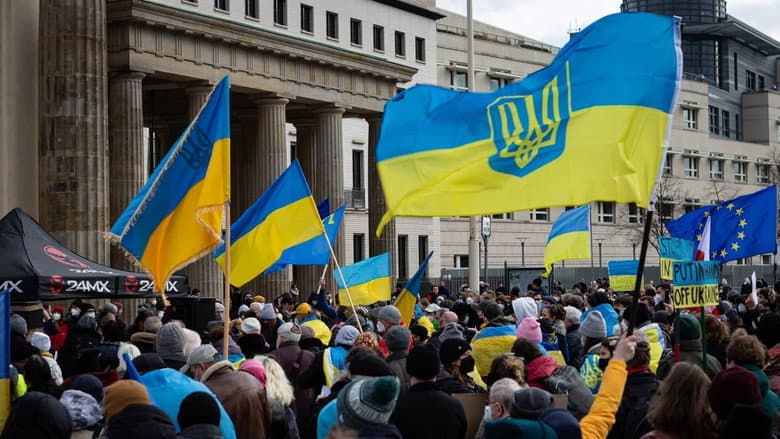 Backdrop from Unis pour l'Ukraine