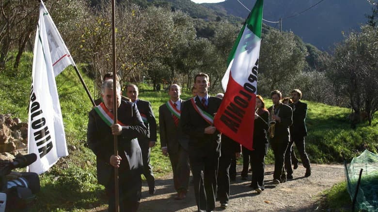 Backdrop from Bye Bye Berlusconi!