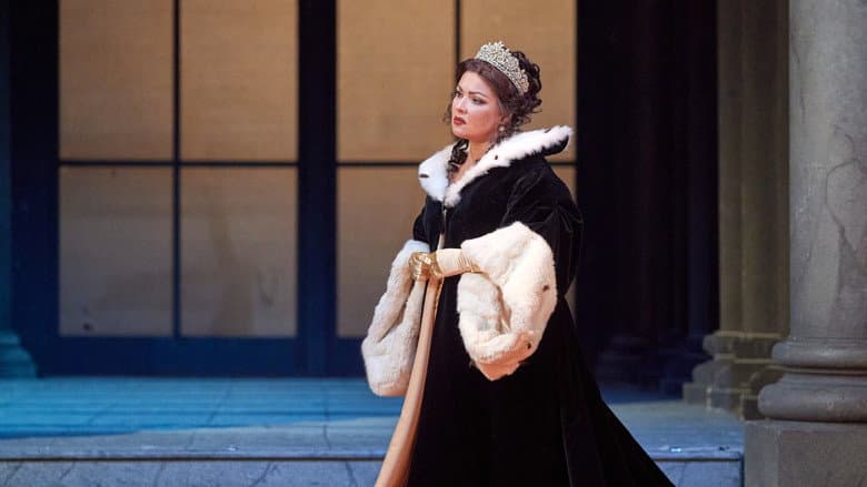 Backdrop from Puccini's Tosca with Anna Netrebko