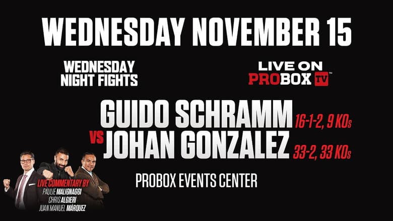 Backdrop from Guido Emmanuel Schramm vs. Johan Gonzalez
