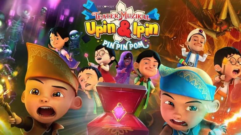 Backdrop from Teater Muzikal Upin & Ipin Pin Pin Pom!