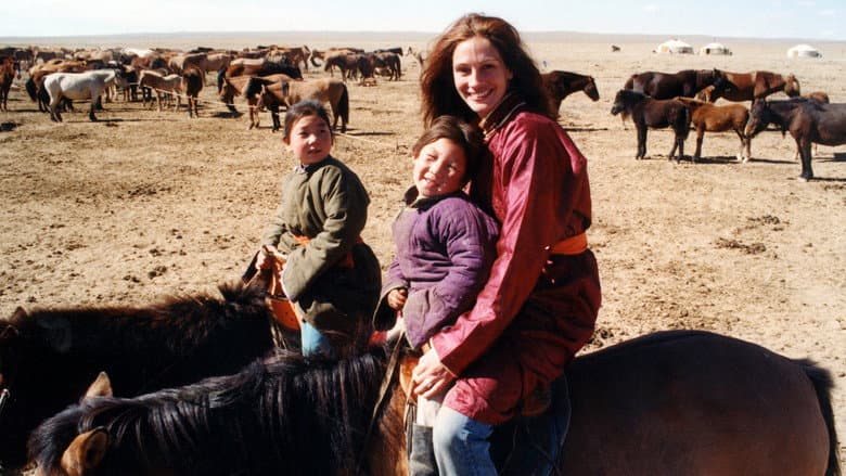 Backdrop from Wild Horses of Mongolia with Julia Roberts