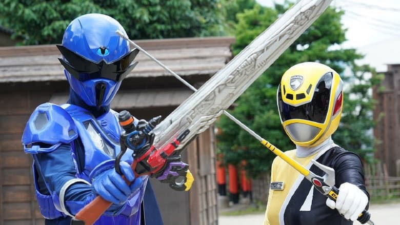 Backdrop from Tokusou Sentai Dekaranger with Tonbo Ohger
