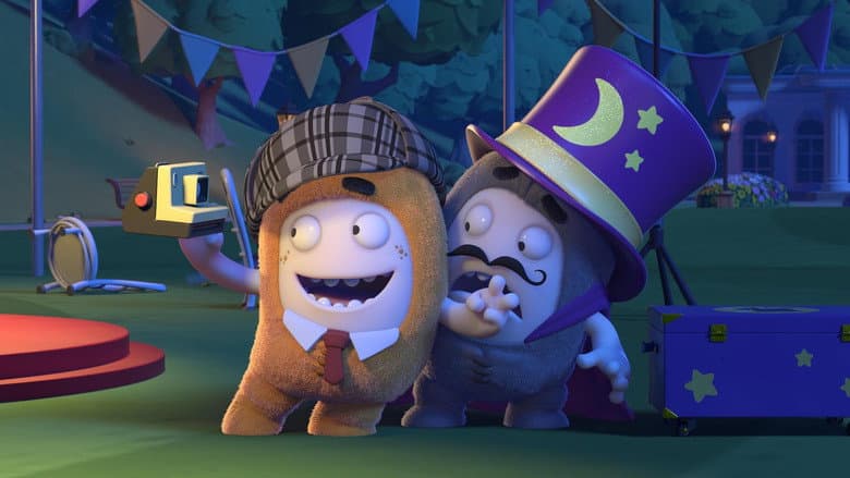 Backdrop from Oddbods snoepen of spoken