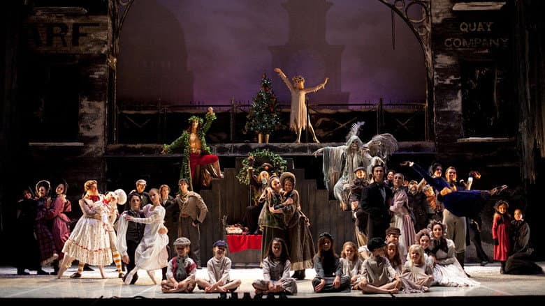 Backdrop from Northern Ballet's A Christmas Carol