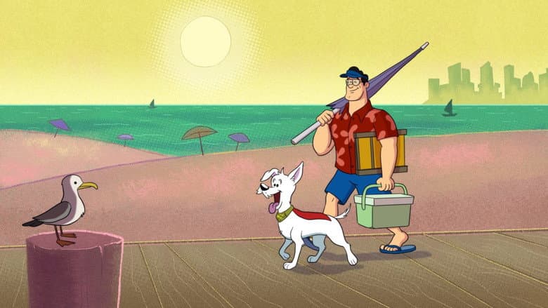 Backdrop from Krypto Saves the Day!: Coastal Catastrophe
