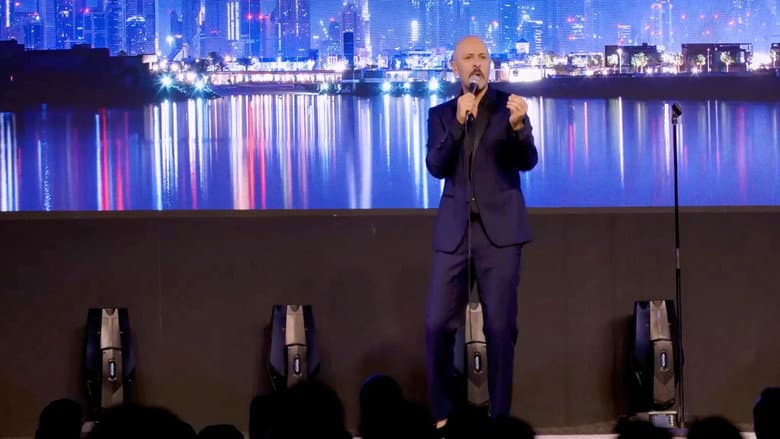 Backdrop from Maz Jobrani: Pandemic Warrior