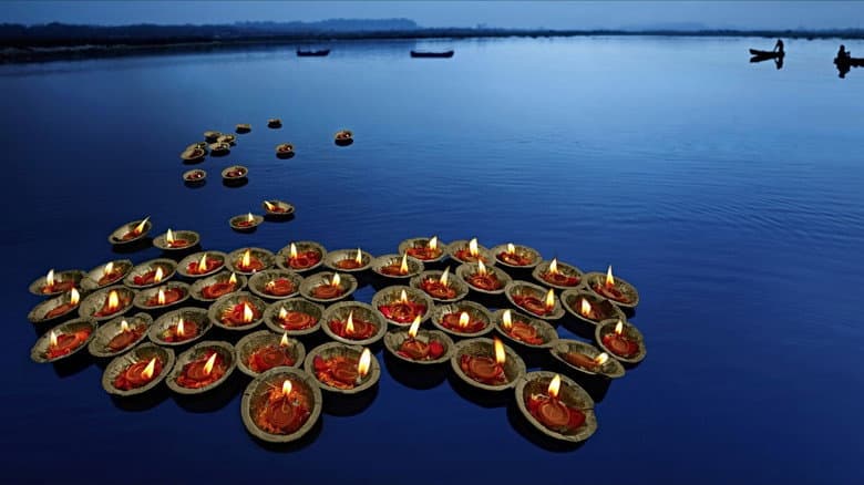 Backdrop from Journey Into Buddhism: Dharma River
