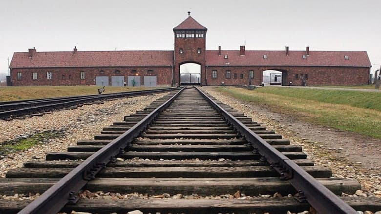 Backdrop from Verdict on Auschwitz