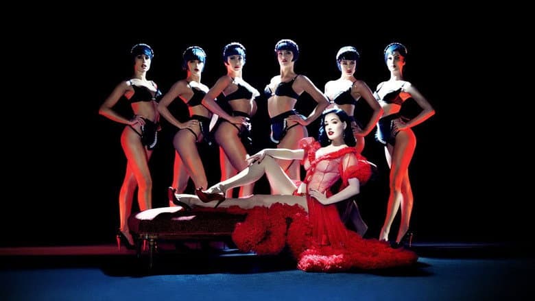 Backdrop from Crazy Horse, Paris with Dita Von Teese